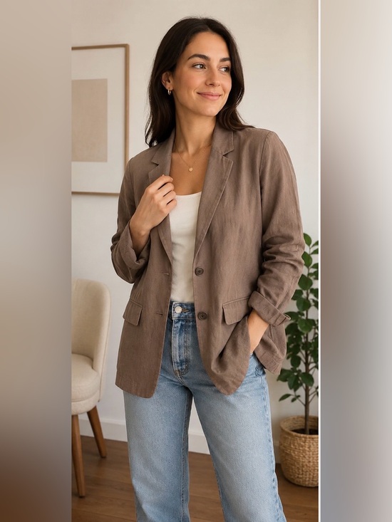 Madewell Jackets & Blazers - Madewell Women's Lightweight Brown Blazer Jacket.